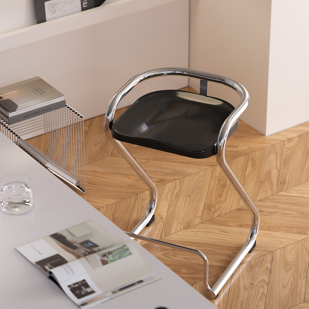 Cream-Style Bar Chair, Colorful Vintage Macaron, Small Apartment Ins Photography High Stool, Café Internet-Famous Bar Stool