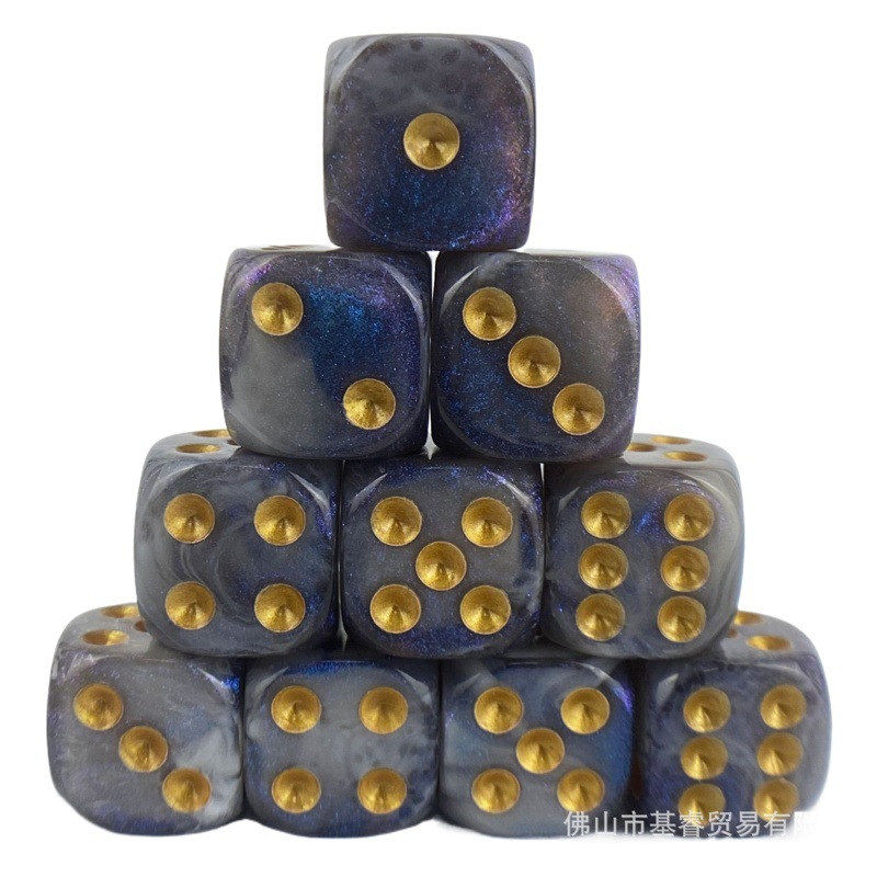 Barra de dados acrílicos de dos colores de camaleón colorido transfronterizo de alta gama KTV entretenimiento dados de dados 16mm esquinas redondeadas