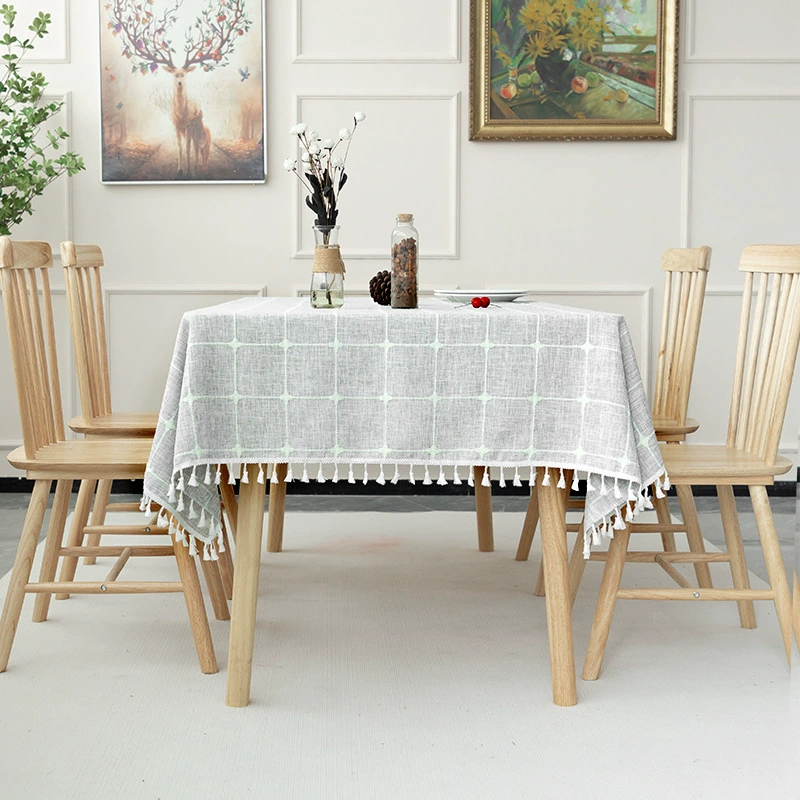 (Cross-border trading), picnic table, cloth, rectangular table mat, cotton and linen, with embroidery
