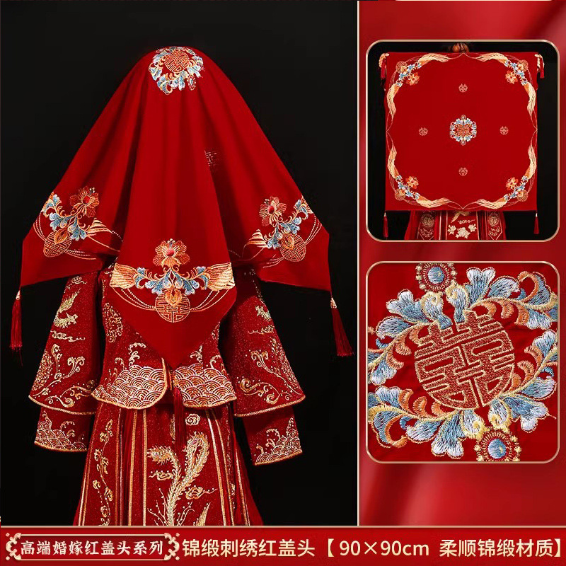 Wedding supplies Xiuhe cap wedding bride XIPA engagement package wedding Chinese red cap wrapped leather tassel Wedding supplies Xiuhe cap wedding bride XIPA engagement package wedding Chinese red cap wrapped leather tassel