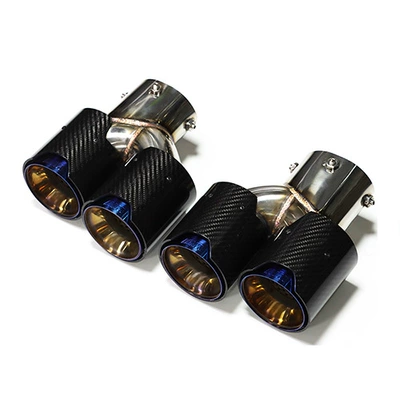 tail throat silencer tail — Car muffler - carbon-m-standard-blue-mouth-1-pair