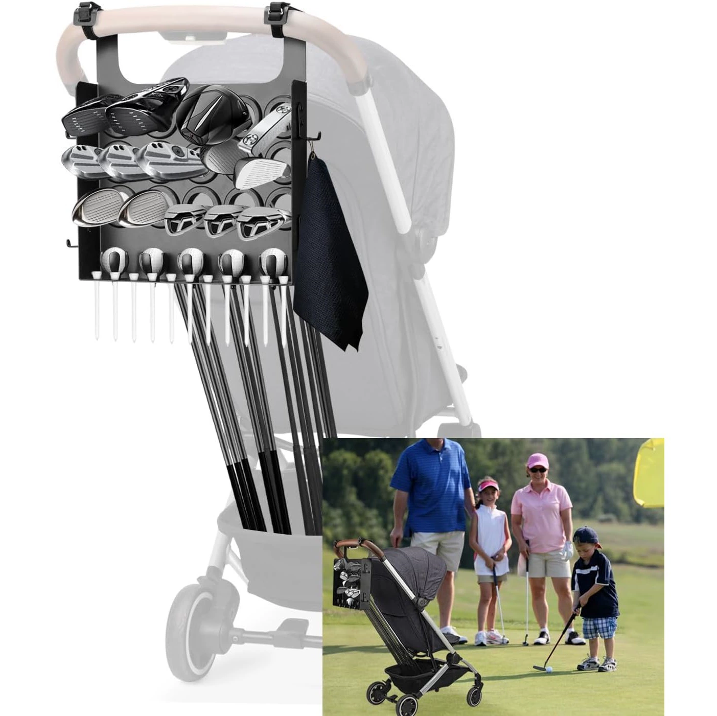 Подлокотник для гольф-кара/подлокотник на заднем сиденье с подстаканником для EZGO/Club Car/Yamaha