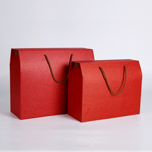 三层纸瓦楞包装礼盒现货手提牛皮纸瓦楞酒红色包装盒纸盒批发优惠
