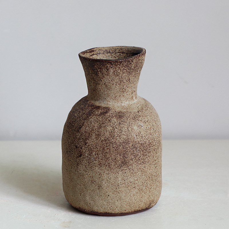 Jarrón de Cerámica para Mesa, Porcelana Vidriada con Acabado Mate para Decoración del Hogar
