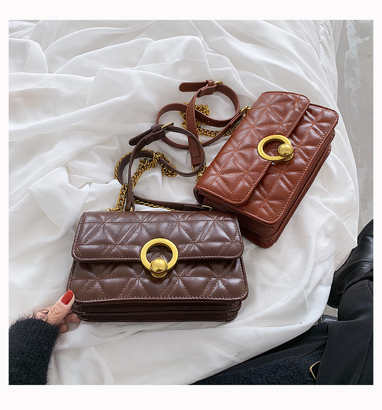 Fashion Retro Autumn And Winter Rhombus Chain Bag Crossbody Bag display picture 5