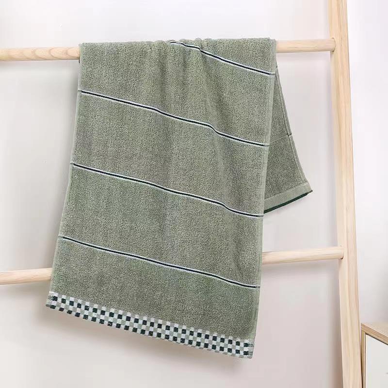千鳥格子柄タオル卸売 厚手 柔らかい 吸水性 洗顔タオル 家庭用 綿100% ギフト 刺繍入り 大判タオル|undefined