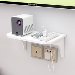 PK7J路由器收納盒牆上免打孔壁掛客廳無線光貓托架子電視機頂盒置