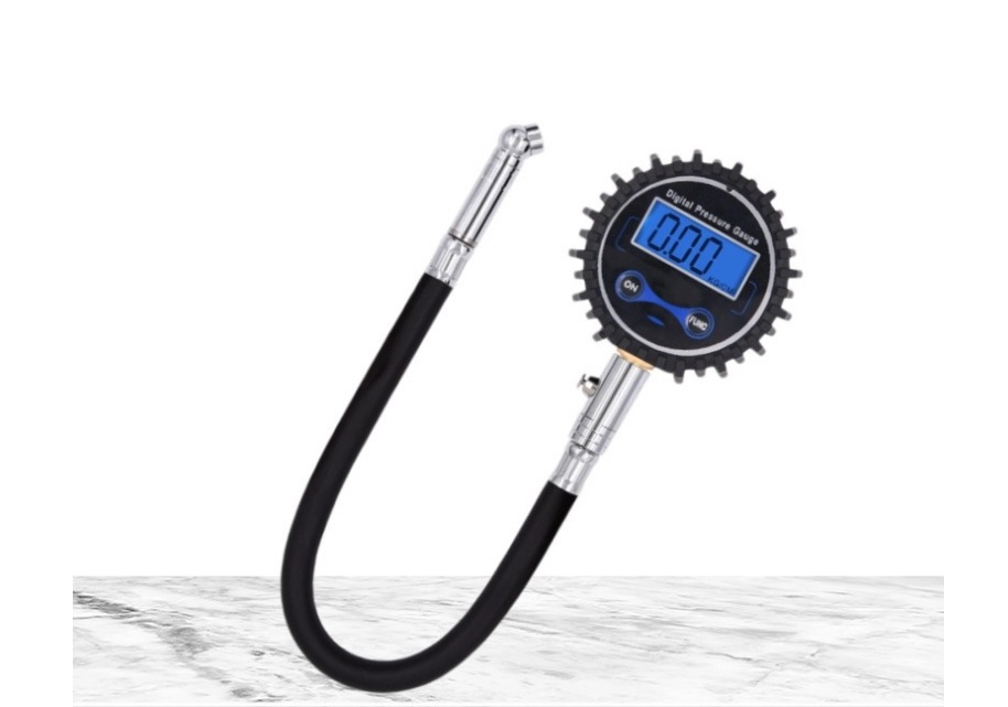 Tire digital display pressure gauge test table tire monitoring table large screen display fast pressure measurement can be deflated French bicycle test