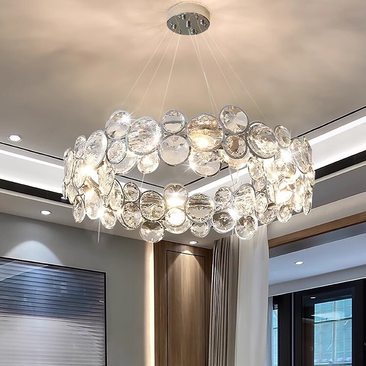 Light Luxury Chandelier Living Room Crystal Lamp Modern Simple Elegant 2025 New Master Bedroom Designer Bubble Lamp
