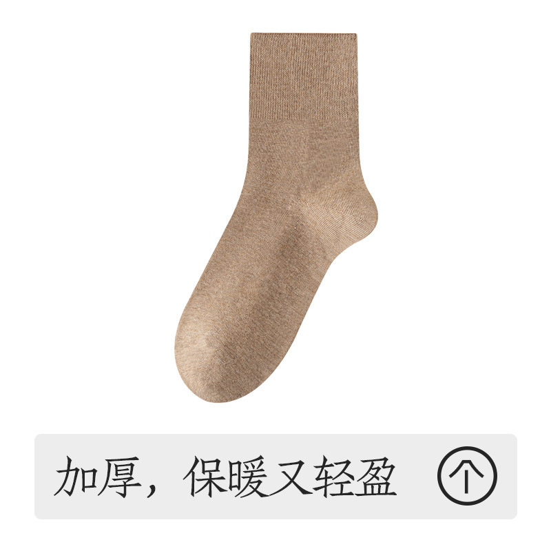 袜子女秋冬纯棉加厚中筒袜松口不勒月子袜吸汗防臭全棉无骨女袜冬|undefined