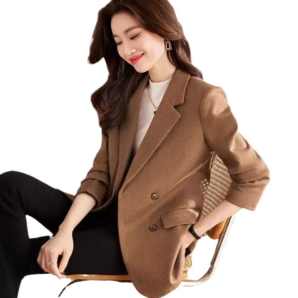 Woolen classic suit jacket, for import, Korean style, for teenagers