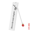 SQD017 Bookmark double -sided drawing silver