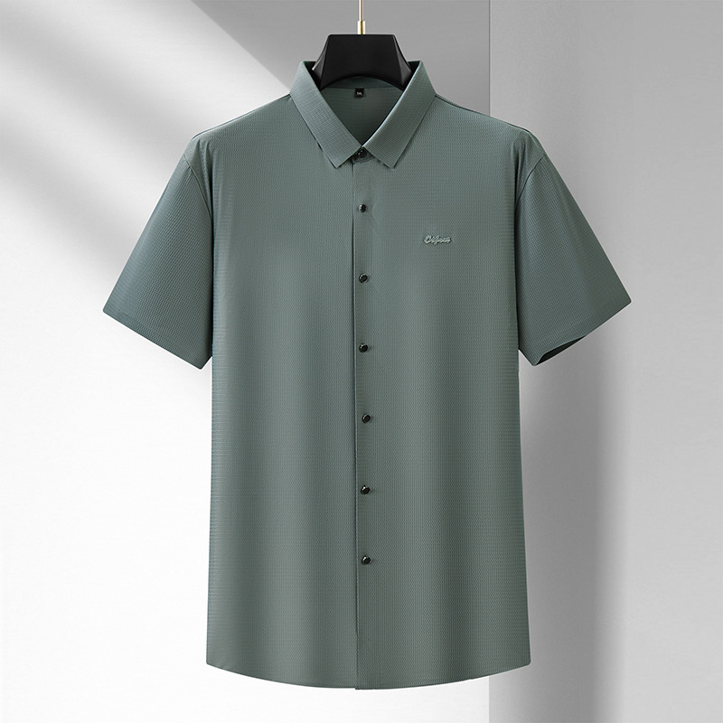 Summer elastic silk breathable fashionable shirt