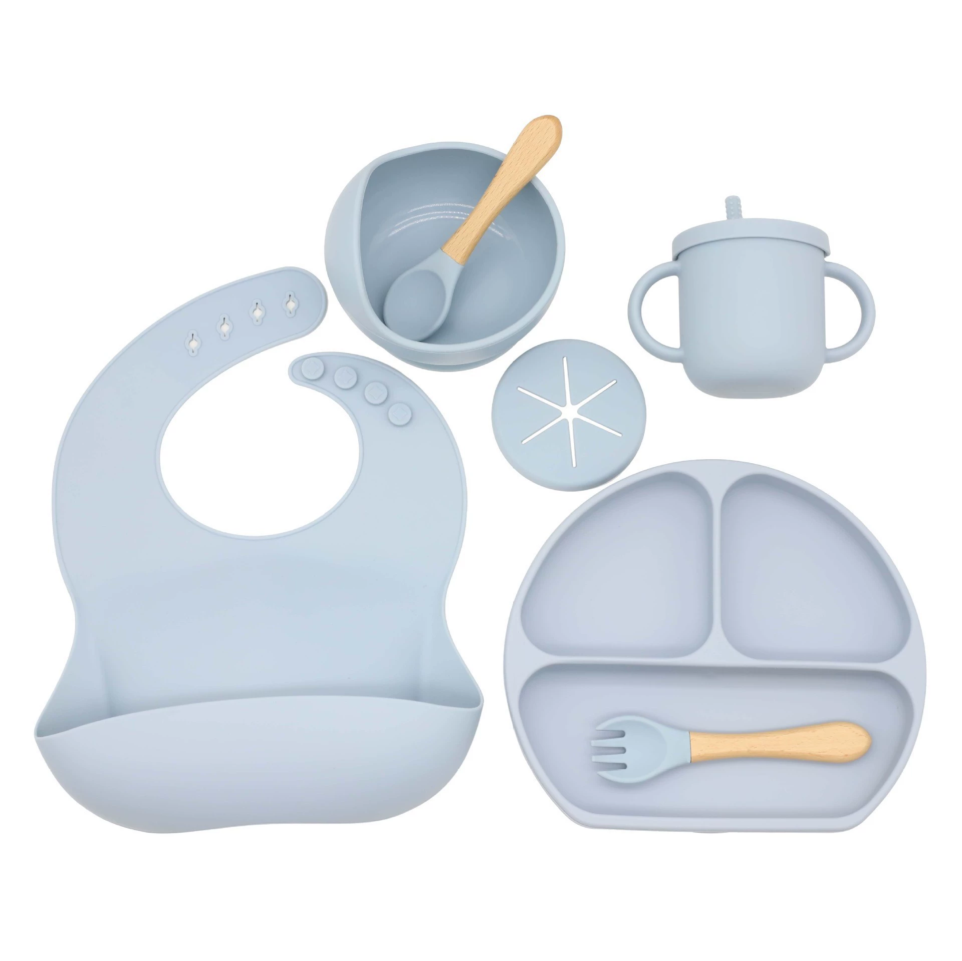 Children's dinner plate, protective silicone set with glass, Amazon