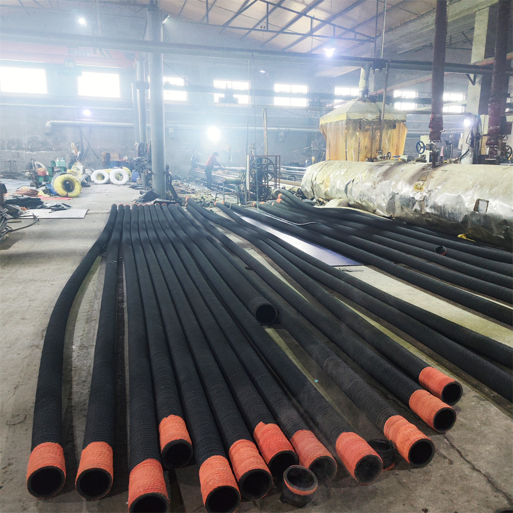 隧道清淤用大口径高压橡胶管 抗洪抢险法兰排吸橡胶钢丝管 钢丝管