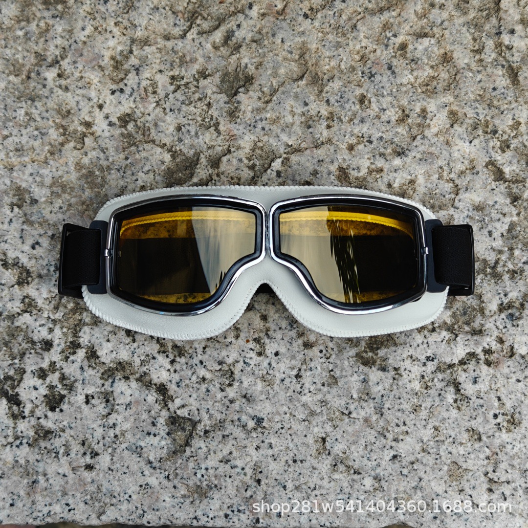 Cross-Border Vintage Bronze Harley Motorcycle Goggles, Off-Road Goggles, Retro Goggles, Go-Kart Windproof Goggles, Riding Goggles
