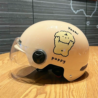 Biyie Puppy Electric Scooter Helmet Motosiklet kaskı (dəbilqə) - bie-puppy-transparent-short-lens-3c-certification