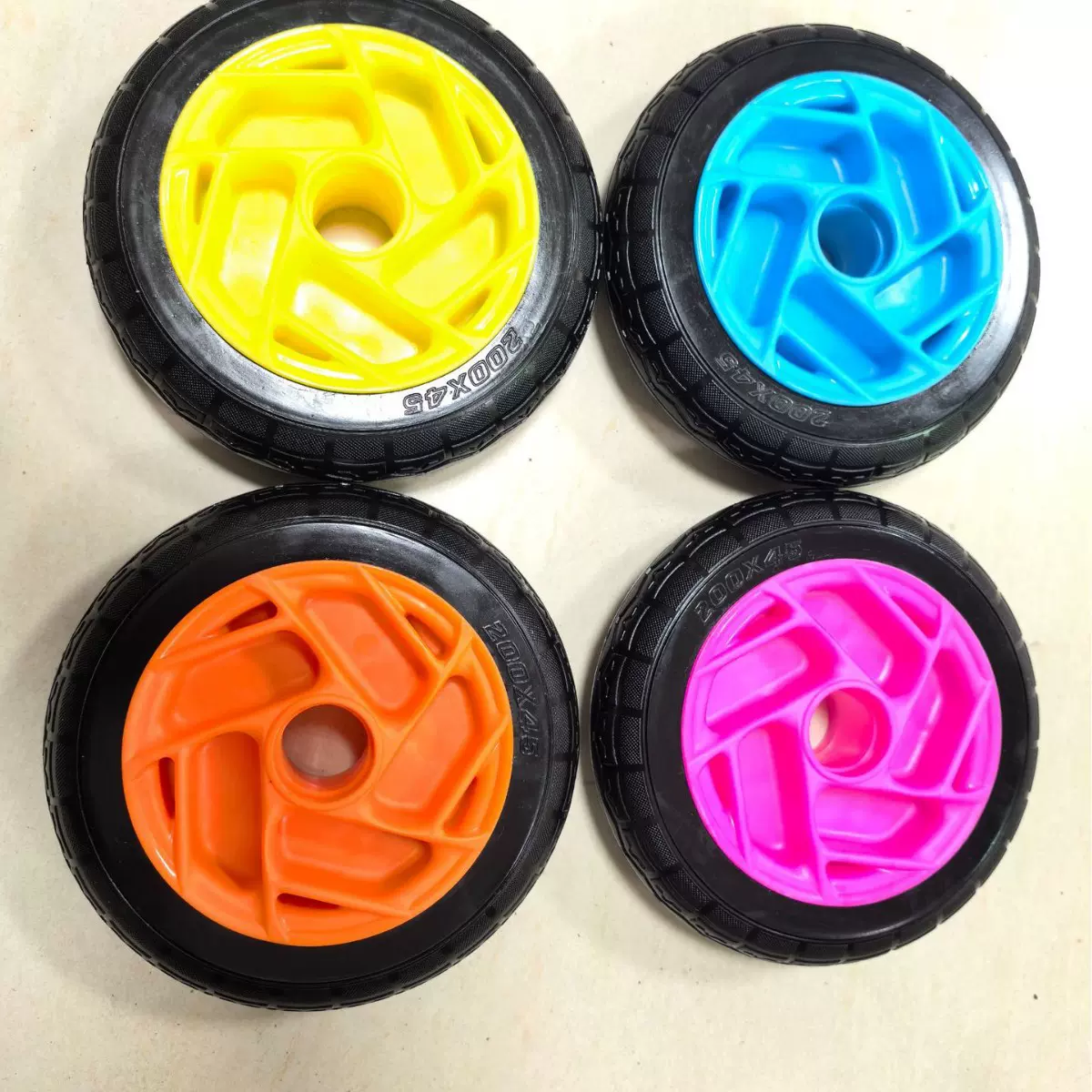 多色橡胶轮风车轮系列5寸6寸8寸 重型轮手推车脚轮两轮车