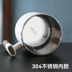 Cross-border 304 stainless steel mug with tea strainer flower tea cup double-layer coffee cup Japanese-style tea cup milk cup