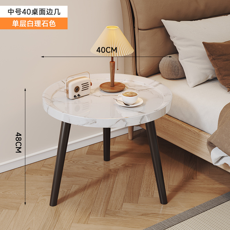 Estante moderno de madera sólida para el hogar, gabinete de almacenamiento combinado, meseta de cabecera simple, meseta de té móvil