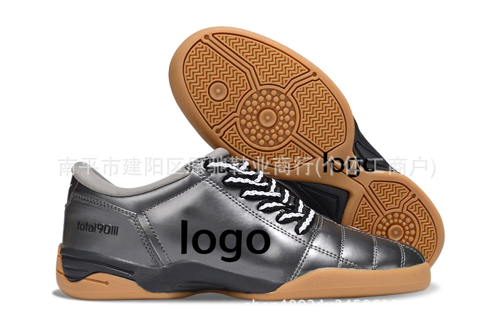 Fábrica de Putian al por mayor T90 serie interior MD fondo plano zapatos de fútbol de fondo bajo entrenamiento césped interior y exterior