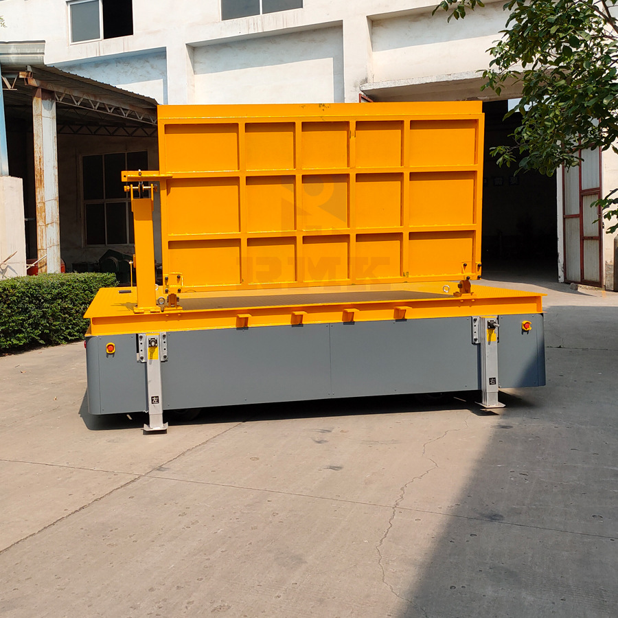 40吨蓄电池无轨平台车纵横移动无轨平车无线电动送货平板无轨车