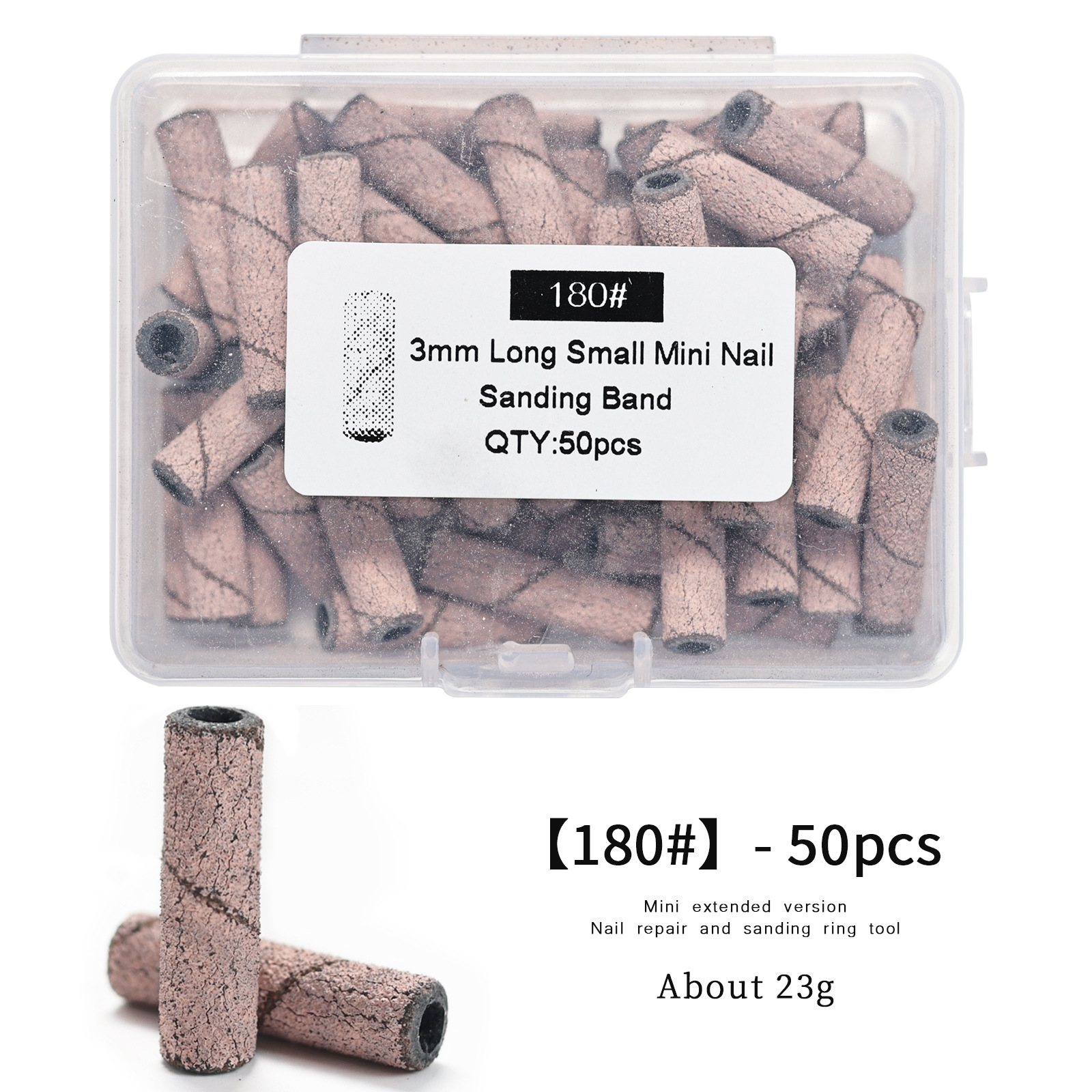 Transfronterizo nuevo clavo cabeza de molienda anillo de arena máquina de pulir eléctrica clavo anillo de molienda negro y blanco multi-color caja de montaje cojinete