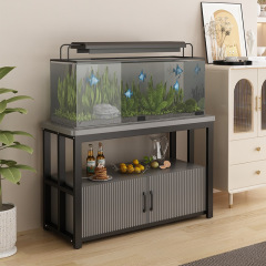 水槽ベースキャビネットホームリビングルーム水槽棚水族館耐荷重金属水槽ベースキャビネット多層収納ラック