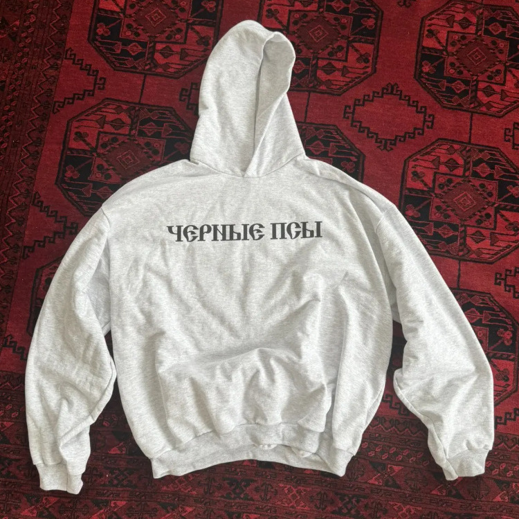 Kanye Kanye's New Three-Party Collaboration Cosha Russian Print American-Style Sweatshirt Set Hip-Hop High Street Hoodie