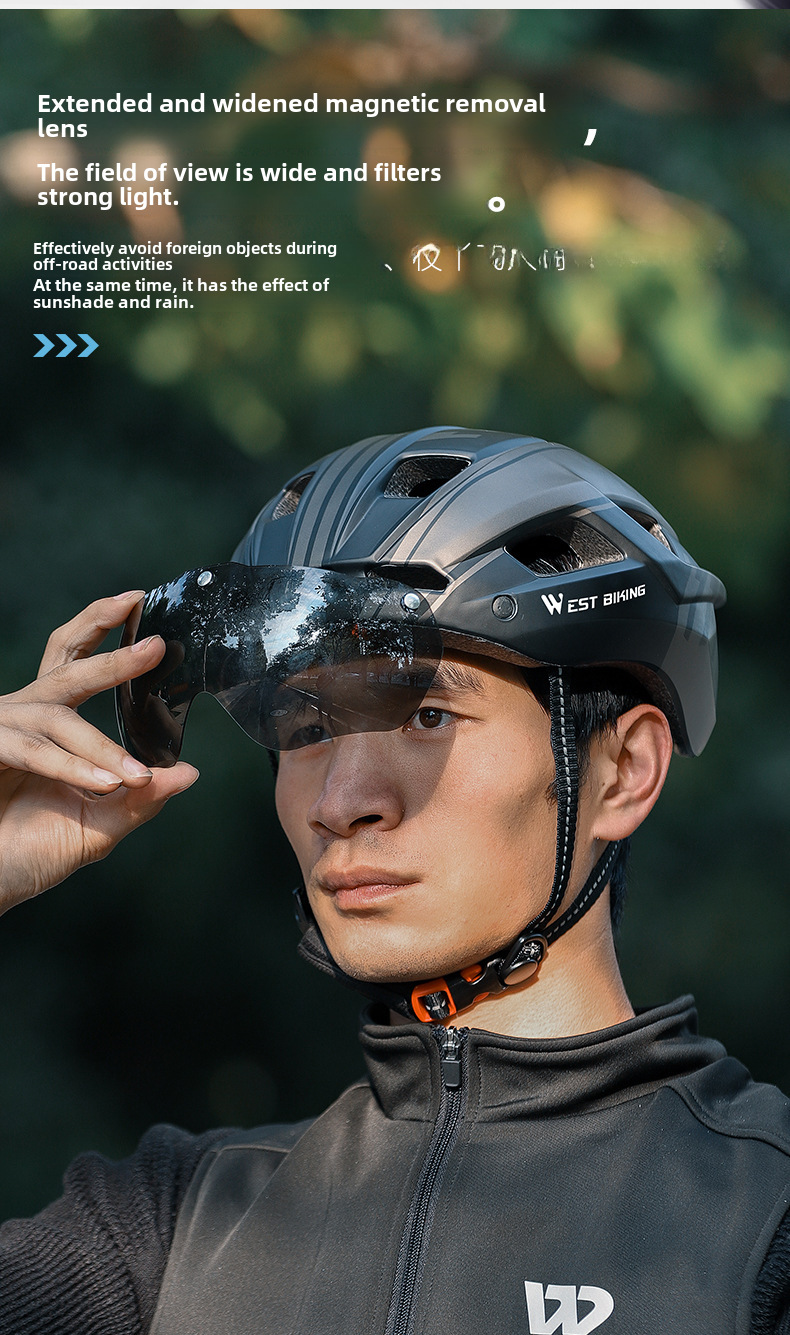 WEST BIKING jāšanas ķivere integrēta molding ķivere ar aizsargbrilles kalnu ceļu velosipēda ķiveres aprīkojumu_voghion.com
