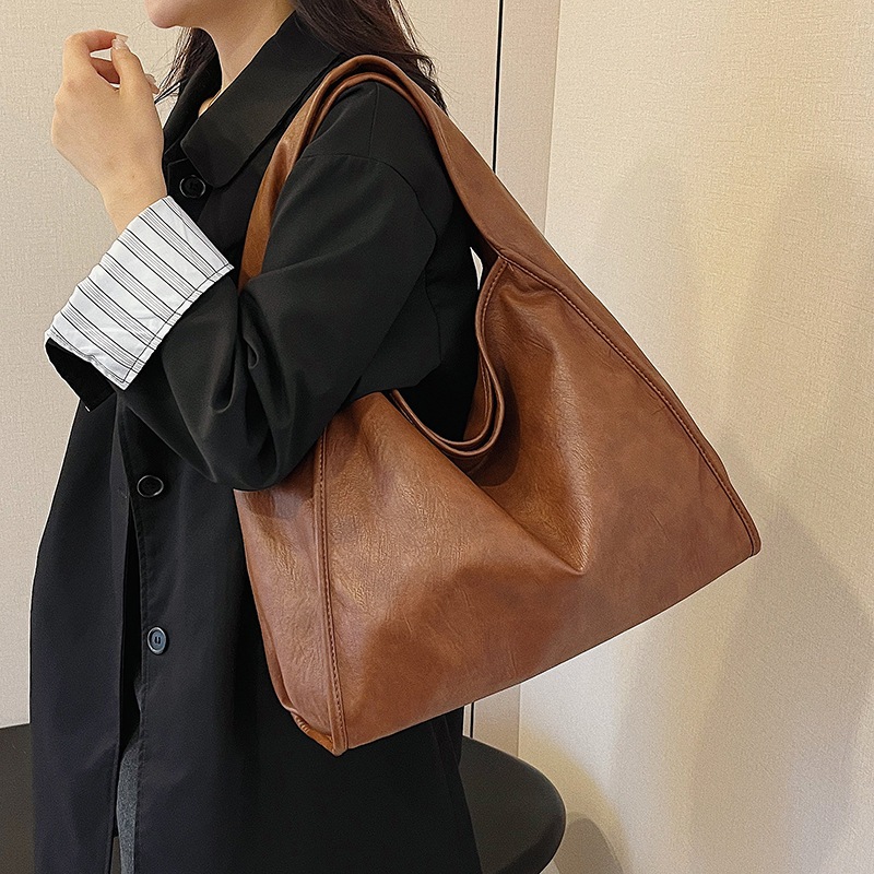 Bolsa de comercio exterior transfronteriza explosiva bolsa de moda y ocio bolso de hombro de mujer Pupi bolso tote de gran capacidad bolsa axila de piel blanda