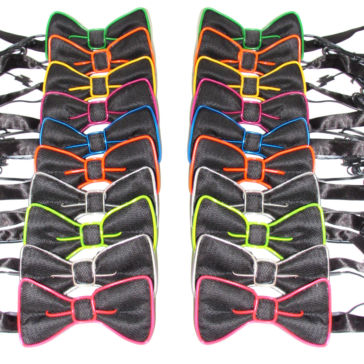 Corbata de Moño Luminosa LED para Mascarada, Fiesta de Bodas, Fiesta de Baile en Discoteca, Corbata de Moño LED Brillante con Cambio de Color