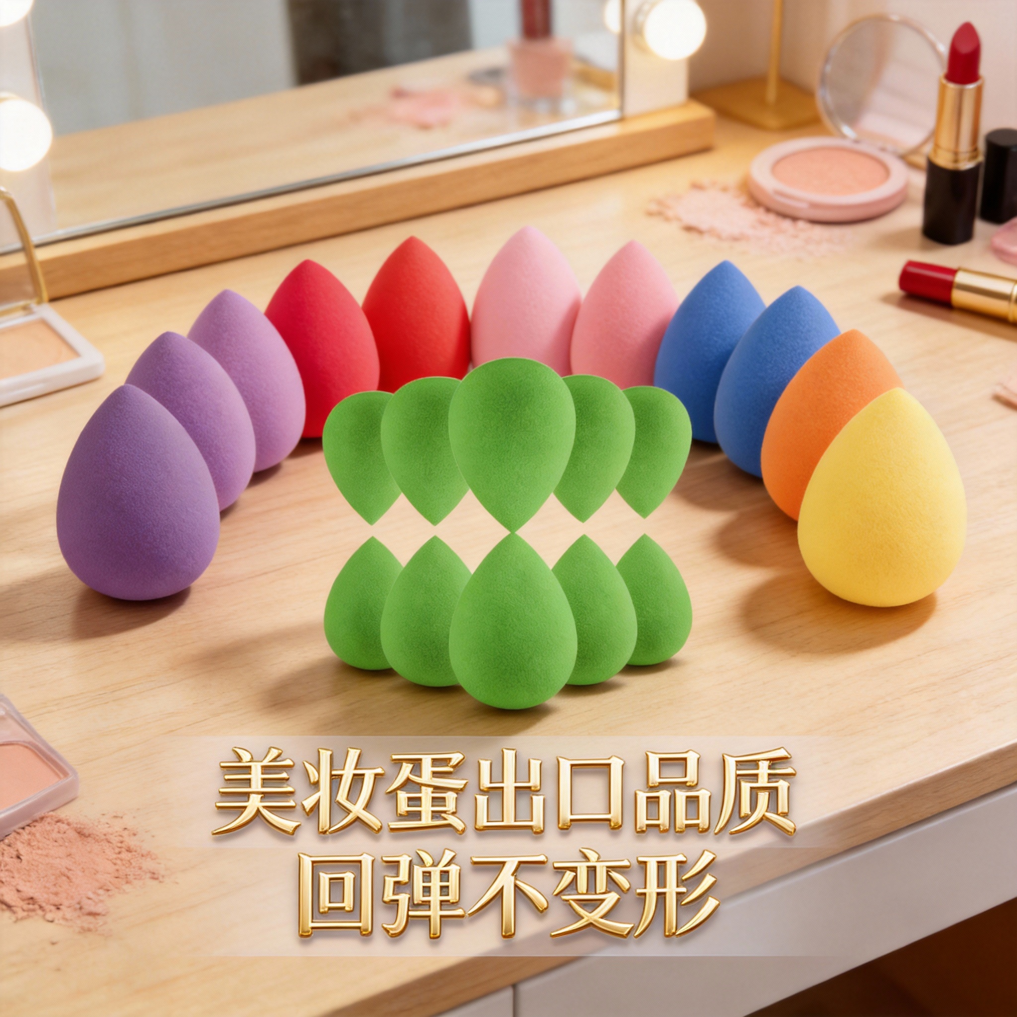 Suministro exclusivo transfronterizo de esponjas de maquillaje que no absorben la base, esponjas especiales para fijar el maquillaje, esponjas de maquillaje para uso en seco y húmedo.