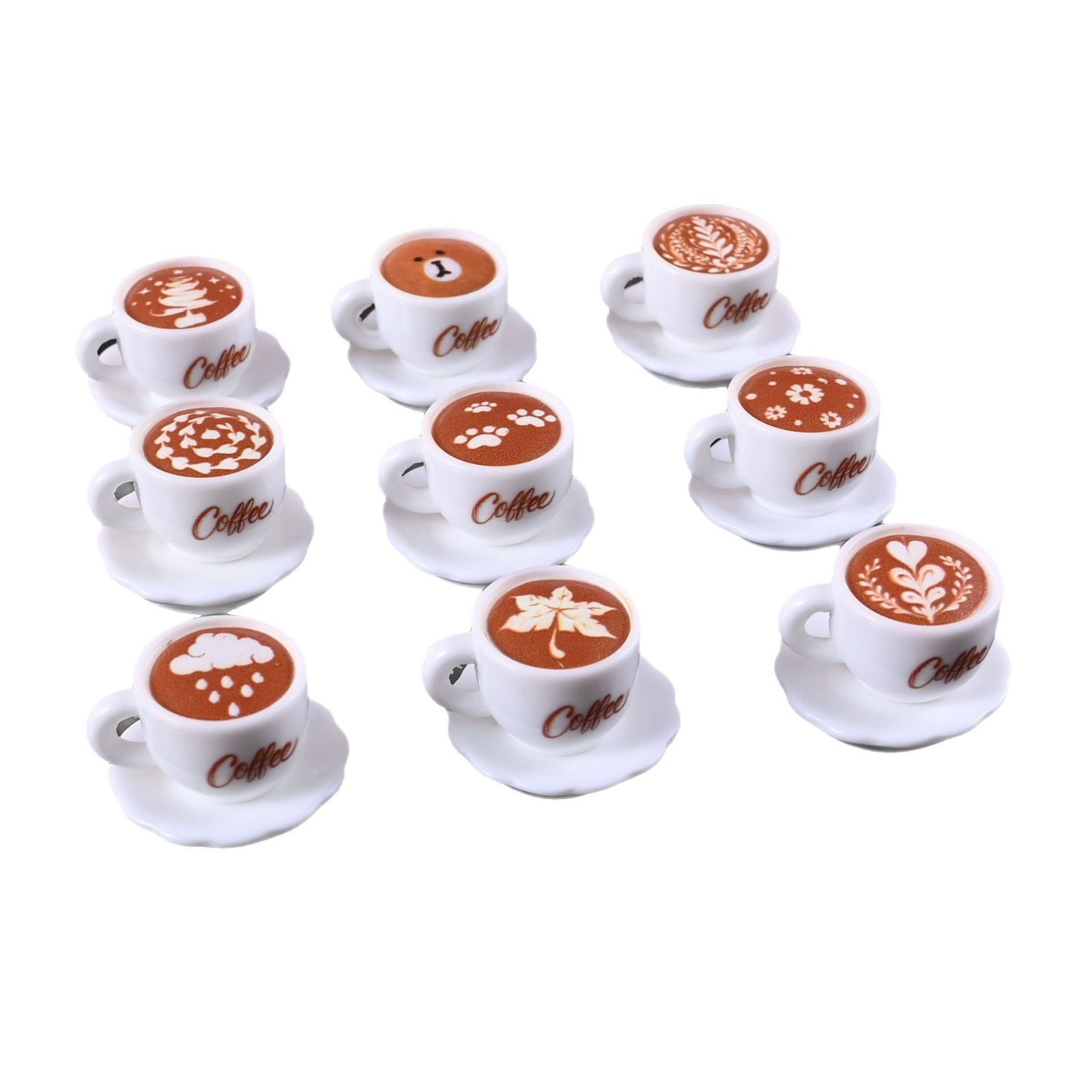 Cross-border exclusive resin simulation flower coffee cup food play children's diy Japanese doll house miniature accessories