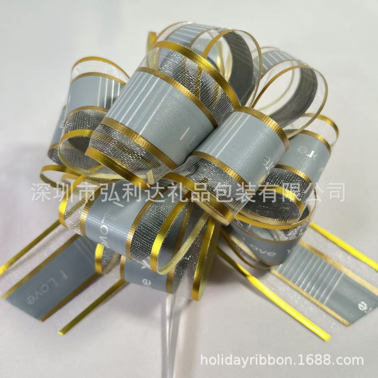 Flor de nieve de mano de cinta de color de flor de la decoración de la caja de regalo del día de San Valentín de boda manija decoración de arco