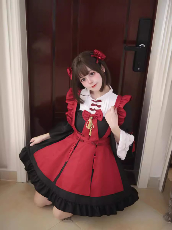 オリジナル新作中国風春節ランタンフェスティバルロリータメイド服メイド服COSパフォーマンス服大きいサイズ|undefined