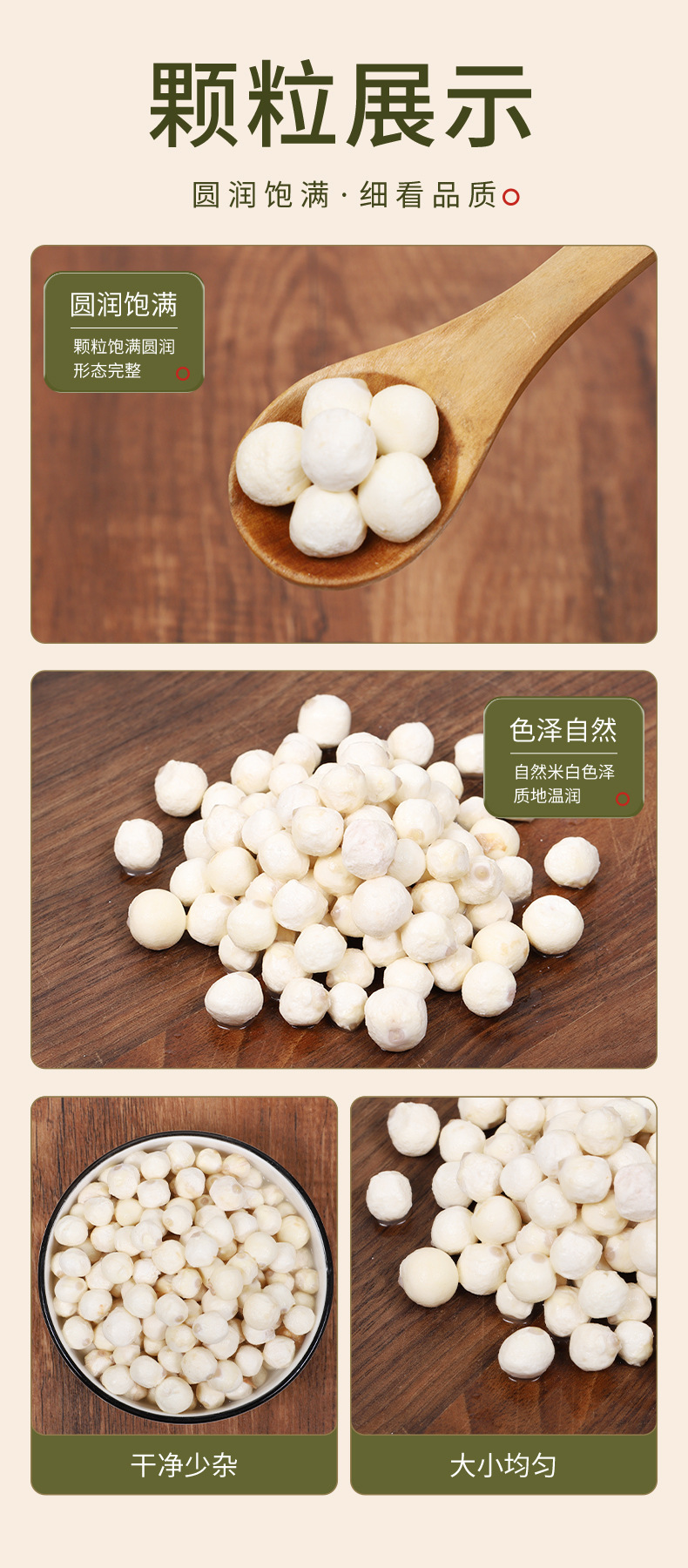 Dried Gorgon Fruit Qian Shi 500g Peeled Euryale Seeds Premium Grade for Soup Congee and Herbal Cooking quality and texture