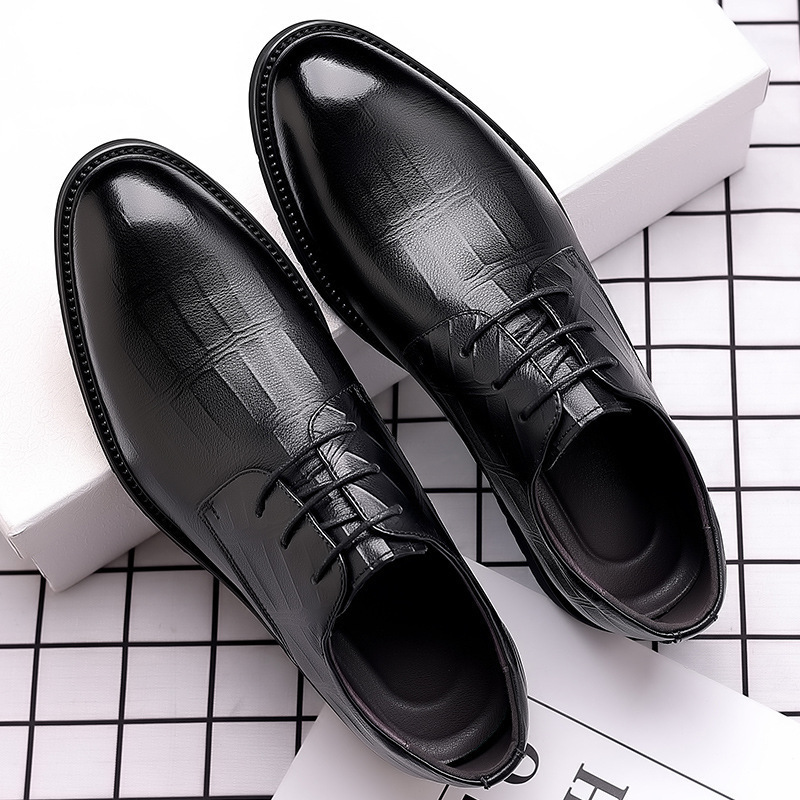 Leather shoes men's new business formal wear casual breathable Men's British Korean style pointed bridegroom bridesmaid wedding shoes Leather shoes men's new business formal wear casual breathable Men's British Korean style pointed bridegroom bridesmaid wedding shoes