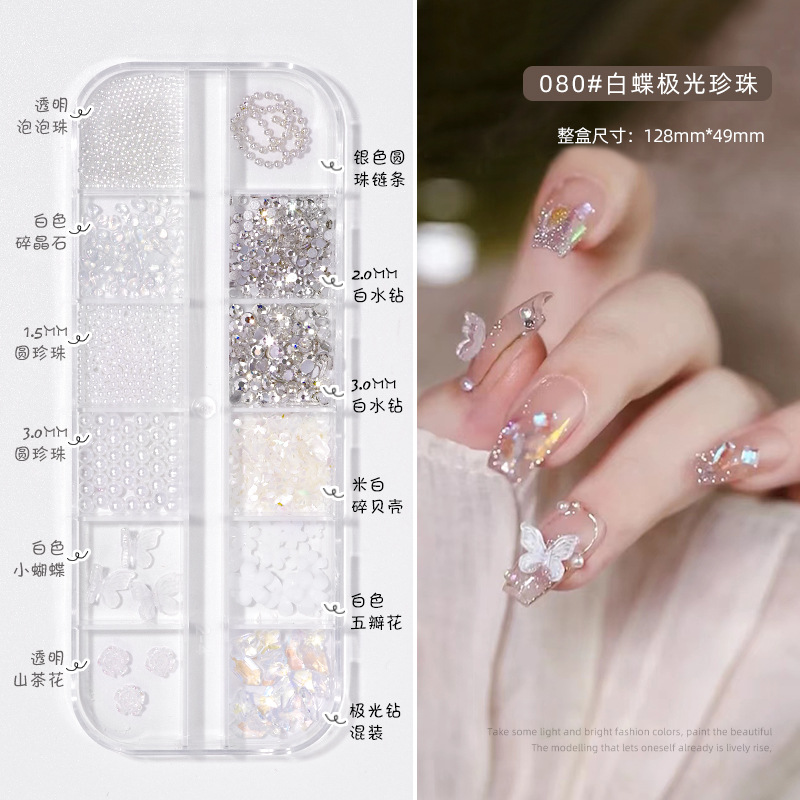 Clavo de la joyería del diamante de la celebridad al por mayor de Internet de cinco pétalos flor mixta plana Aurora resina arco remache flor de la Camelia del diamante