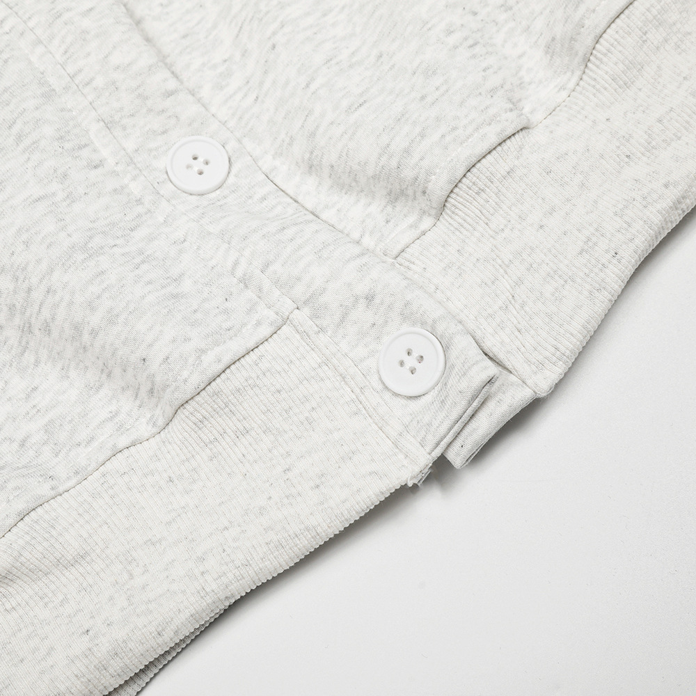 Hayvan Yavrusu Karikatür Nakışlı Yuvarlak Yaka Hırka Sweatshirt Erkek Bol Günlük İlkbahar Sonbahar Beyzbol Ceket Sokak_voghion.com