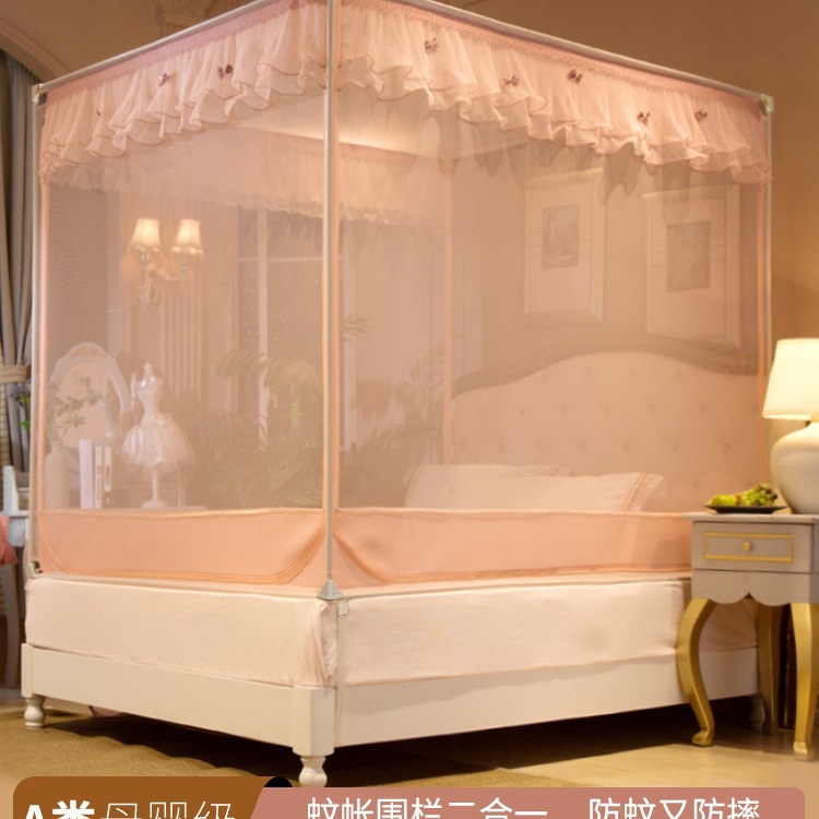 2025 New Children's Anti-Fall Mosquito Net Bedroom Home Yurt Princess Style Installation-Free Baby Pattern Net
