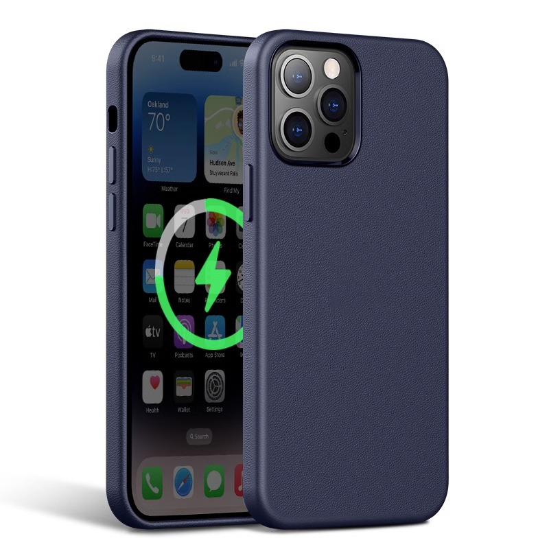 Funda para teléfono móvil Apple 15 magnético iphone15promax animación oficial de cuero 14pro/13 funda protectora image 14