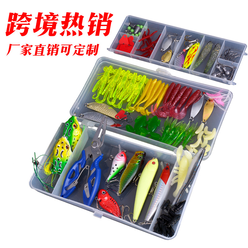 Soft Fishing Lures Kit for Bass, Baits Tackle Including Trout, Salmon, Spoon Lures, Soft Plastic Worms, CrankBait, Jigs, Fishing Lure Set with Free Tackle Box