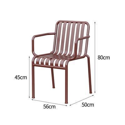 屋外の金属のテーブルと椅子の喫茶店のミルクティーの店の露天の小さい円卓の庭のベランダの防水の鉄の芸のテーブルと椅子のセット