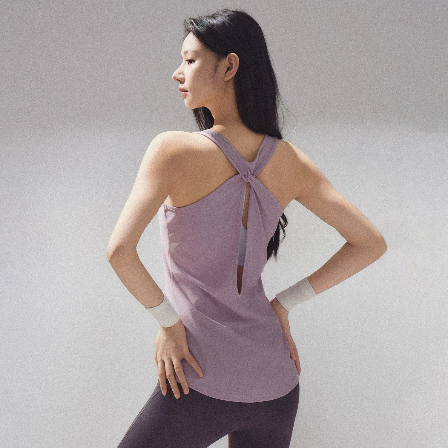 Slim-Fitting Women's Thin Yoga Wear, Loose Sleeveless Pilates Training Top, Summer Quick-Drying Sports Purple Vest