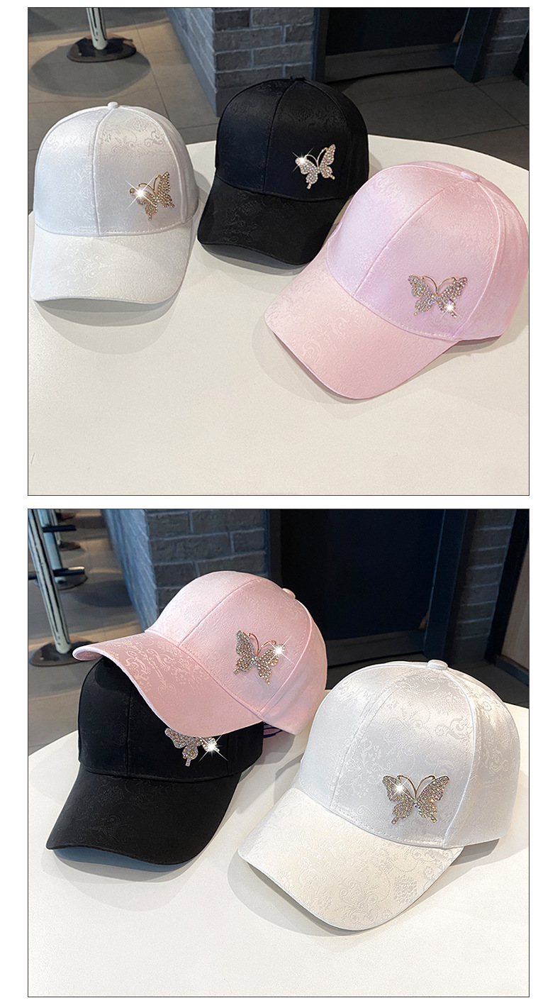 Bestickte bogen baseball kappe weibliche kleine frische gesicht kleine gewaschen kappe außen große krempe_voghion.com