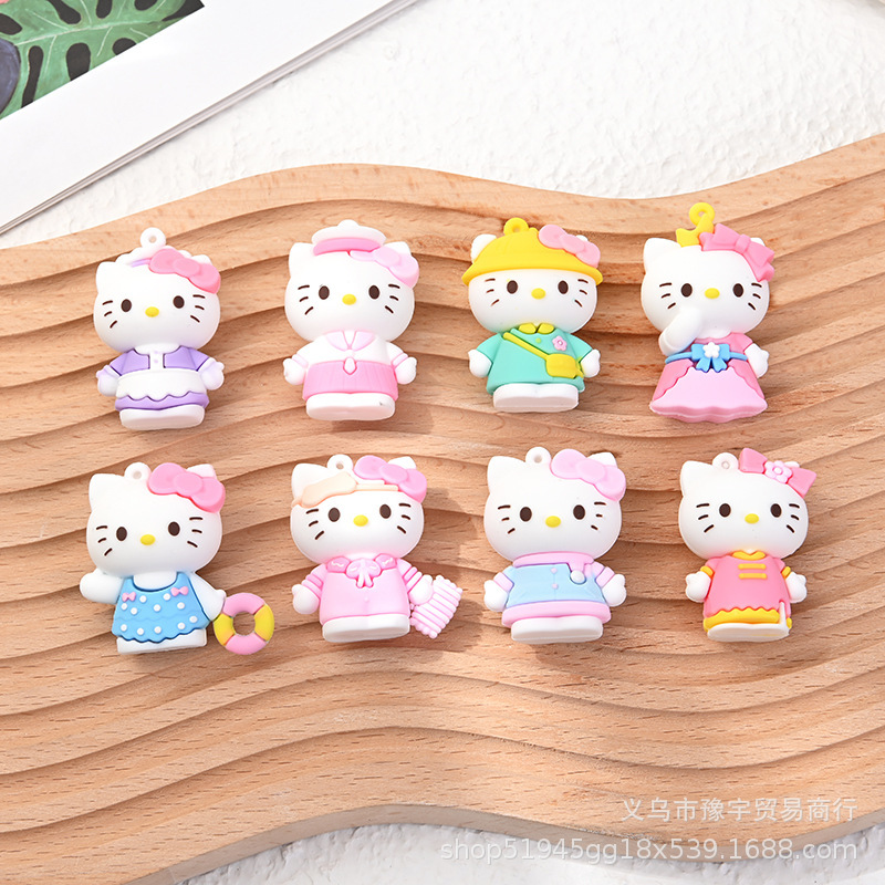 Creative Cartoon 8 Styles K Cat Doll Pvc Keychain Pendant Girls Bag Pendant Blind Box Activity Gift Wholesale