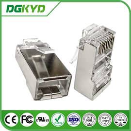RJ45 8P8C 水晶头 带屏蔽铜壳 DGKYDRJ451188F1A1Y1W041
