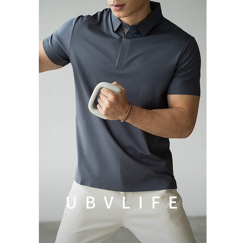 Mulberry Silk Modal Cool Sense Quick-drying Non-marking POLO Shirt Men's Spring and Summer 2025 New Short-sleeved Lassel T-shirt