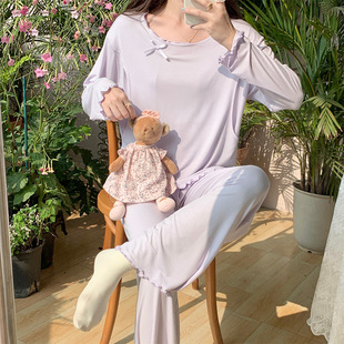 [Spot 8550] nursing clothes modal month clothes loose pregnant women pajamas women's spring and summer thin nursing clothes